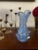 Baby Blue 1950s Murano Glass Baby Blue Vase For Sale - Image 8 of 9