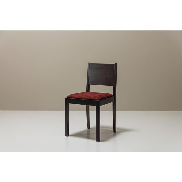 Wood Set of Vintage Dutch Side Chairs in Mahogany, 1930s For Sale - Image 7 of 14