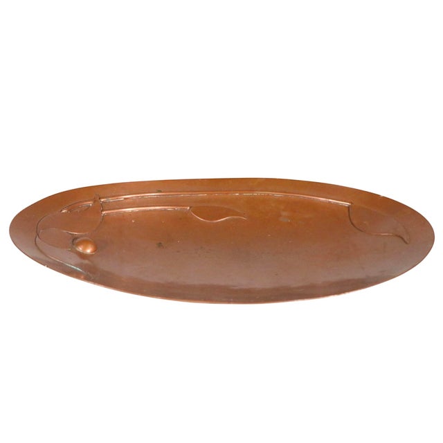 Metal Mid 20th Century Art Deco Handmade Copper Bowl Attributed To Rebajes For Sale - Image 7 of 11