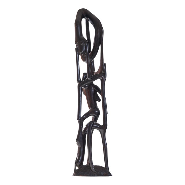 Modernist Anthropomorphic Makonde Sculpture, 1950s For Sale