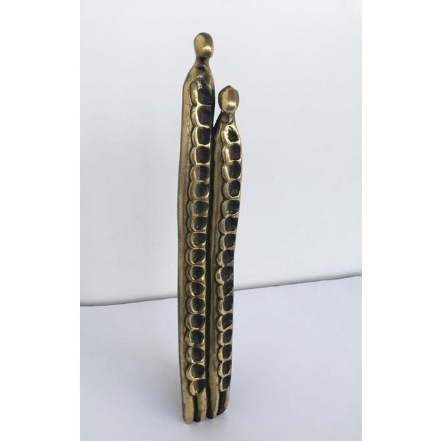 Metal Vintage Italian Bronze Abstract Sculpture by Annie Lambert, 1985 For Sale - Image 7 of 18