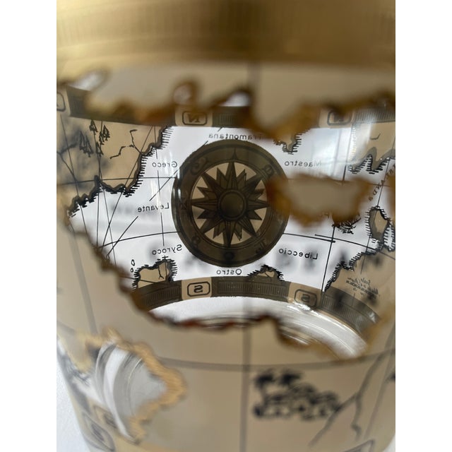 1960's Cera Barware "Old World Maps" Ice Bucket Bowl For Sale In Jacksonville, FL - Image 6 of 8