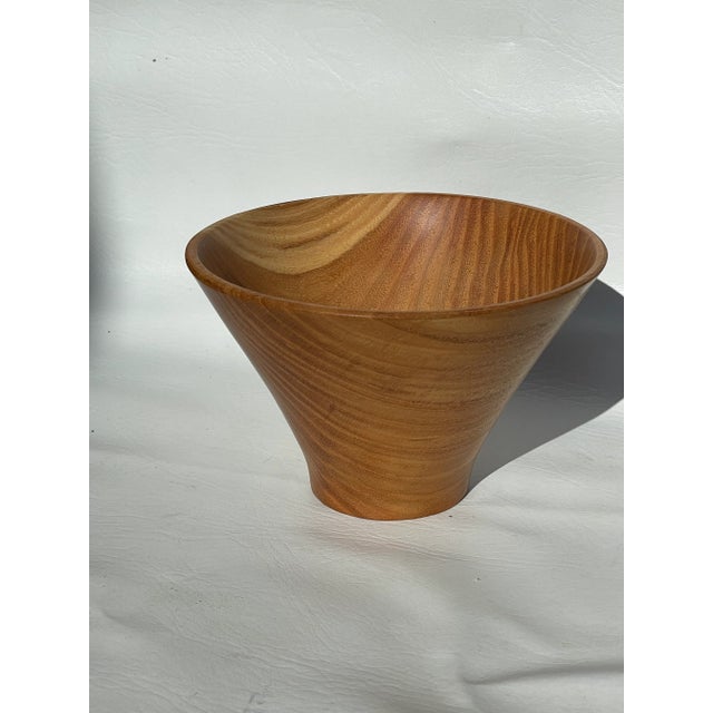 Wood Marian McDavid Hand Carved Wood Bowl For Sale - Image 7 of 11