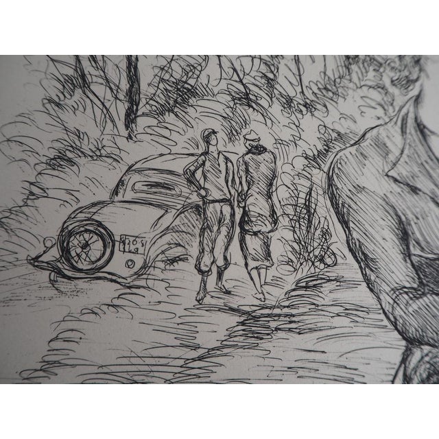 Luc,Albert Moreau, Jardins De Paris, 1937, Original Etching For Sale - Image 7 of 10