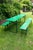 Green Painted Beer Garden Picnic Table and Benches - Set of 3 For Sale In New York - Image 6 of 13