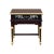 The Vintage Chinese Rectangular Color Stone Flower Inlay Accent Side Table is a remarkable piece that exudes traditional...