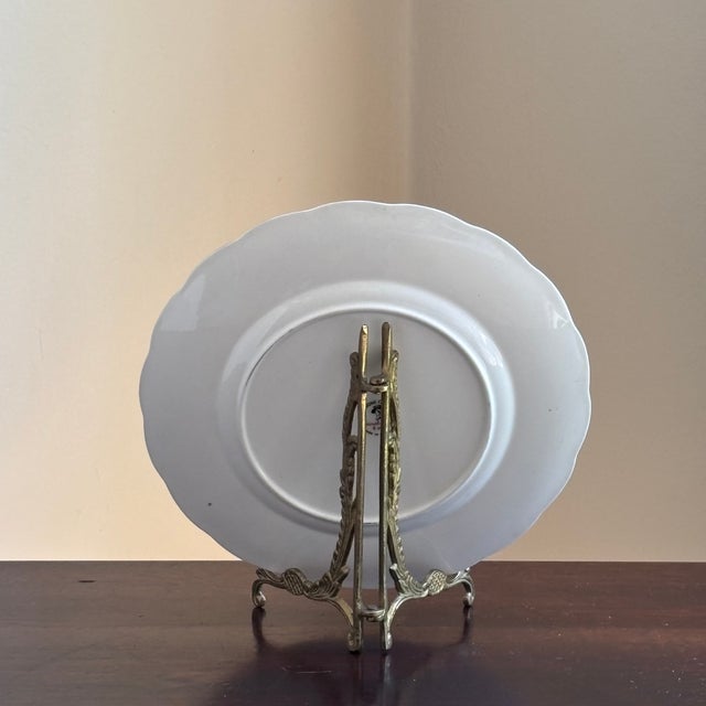 Mid 20th Century Vintage English Bone China Decorative Dessert Plate For Sale - Image 5 of 11
