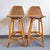 Fair condition. The stools are very sturdy and comfortable but have several imperfections and signs of wear; the leg ties...