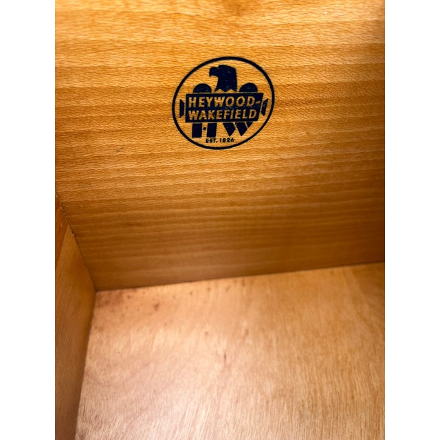 Refinished Mid Century Modern Five-Drawer Highboy Dresser by Heywood Wakefield Circa 1950s For Sale - Image 10 of 18