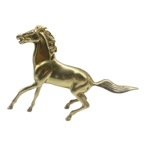 Mid-Century Brass Horse Statue