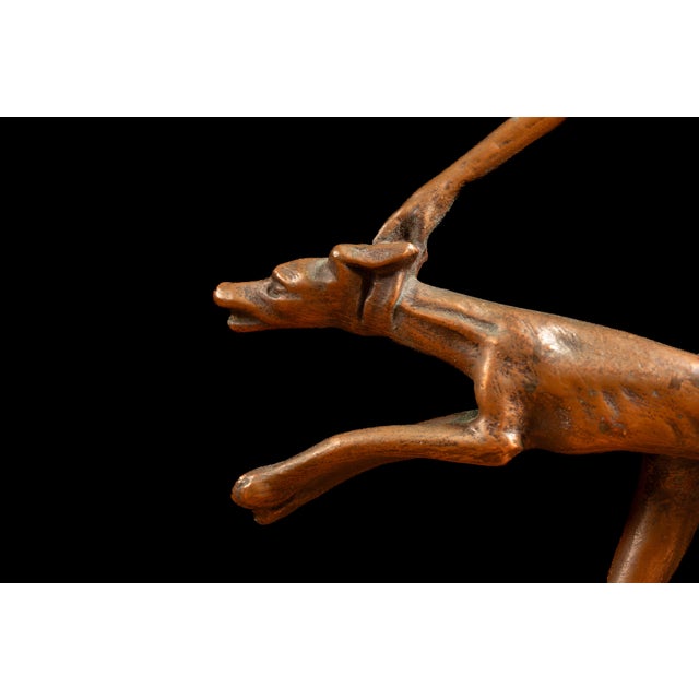 Vintage Figural Art Deco Bronze Table Lamp For Sale In Chicago - Image 6 of 11