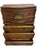 Brown Early 20th Century Neoclassical Mahogany Chest on Chest With Hand-Painted Oval Medallion & Bronze Ormolu For Sale - Image 8 of 12