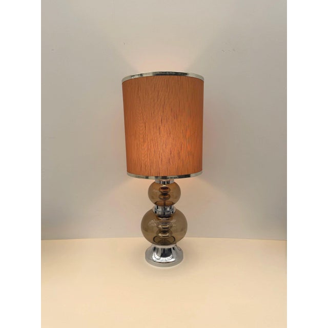 1970s Lamp in Smoked Glass and Chrome by Joseph Richard Essig, Germany, 1970s For Sale - Image 5 of 6
