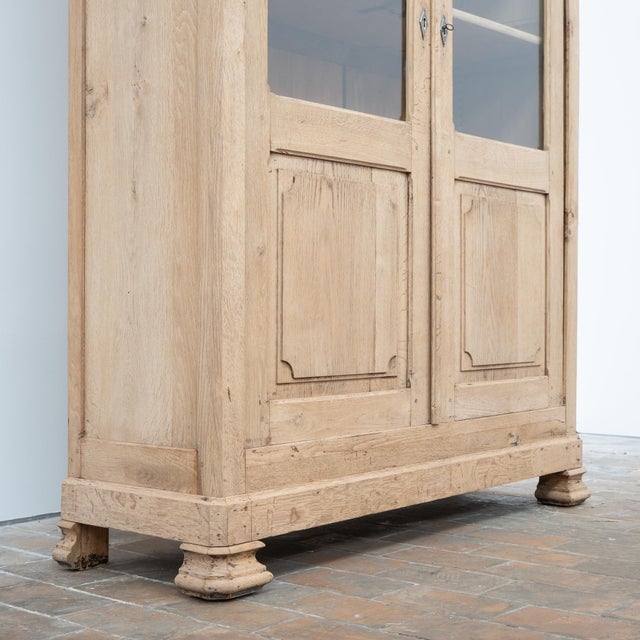 Wood Large 19th Century Oak Glass-Fronted Bookcase, 1880 For Sale - Image 7 of 9