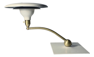 Mid 20th Century Flying Saucer Sight Light Desk Lamp in White by MG Wheeler