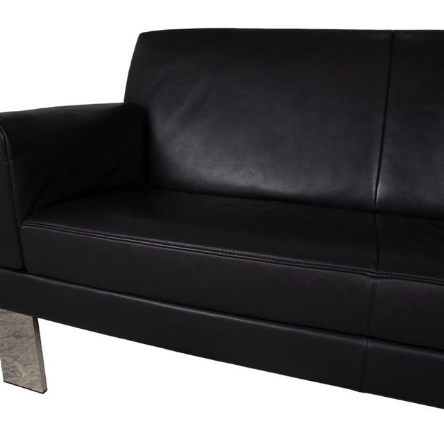 Black Glove JR-8900 2-Seater Sofa in Black Leather from Jori For Sale - Image 8 of 16