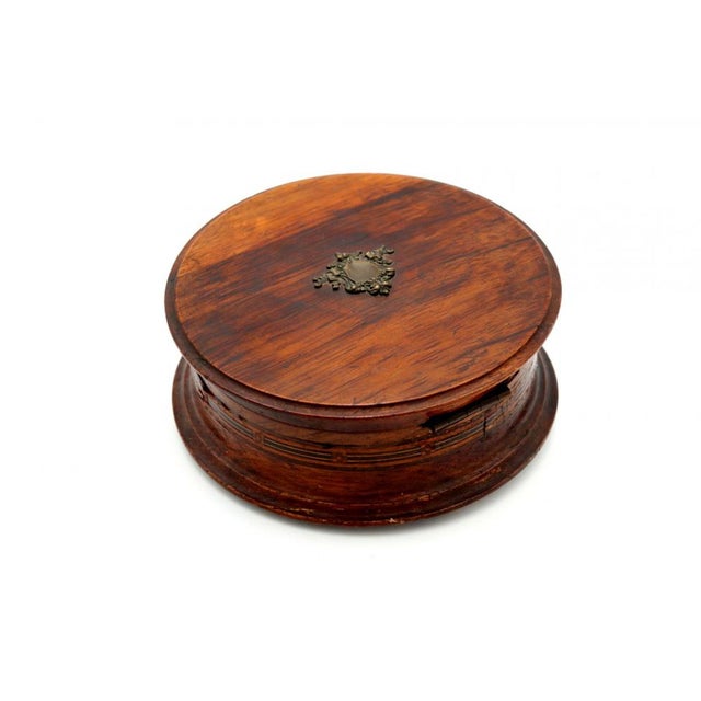 Metal Wooden Jewelry Box with Silver Applications For Sale - Image 7 of 10