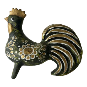 Vintage Ceramic Handpainted Rooster, Portugal