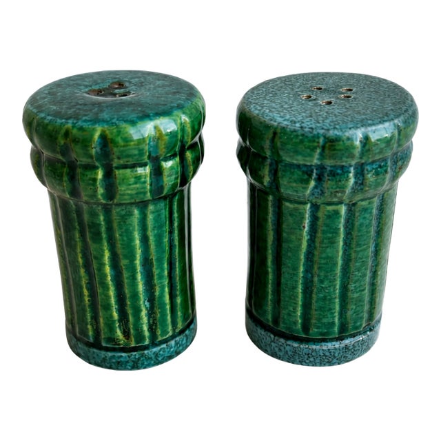 Pair of Vintage Bitossi Ceramic Salt & Pepper Shakers For Sale