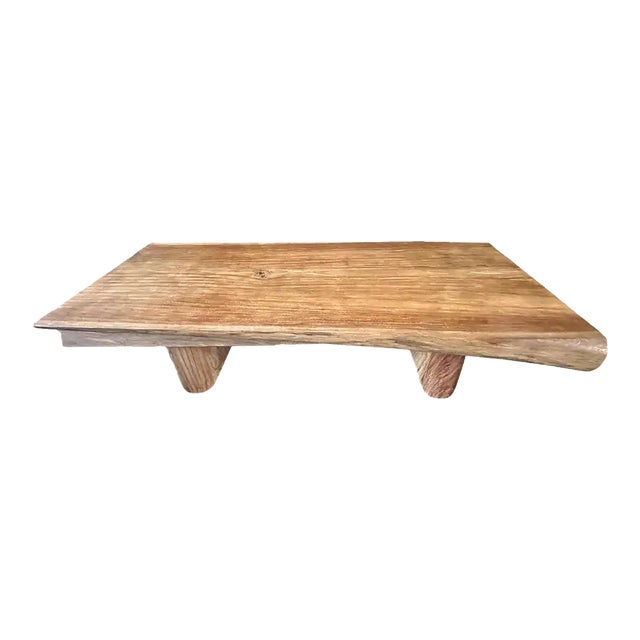 Solid Teak Wood Table Modern Organic For Sale