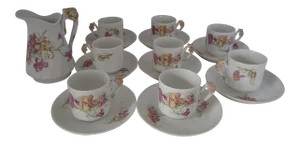 Antique French Limoges Cocoa/Demitasse - Service for 8