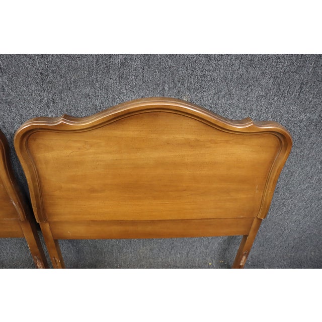 French Style Scalloped Fruitwood Twin Size Headboards a Pair Chairish