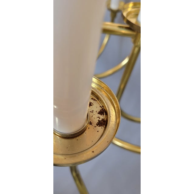 Vintage Brass Chandelier- 12 Light in Style of Tommi Parzinger For Sale In Cincinnati - Image 6 of 11