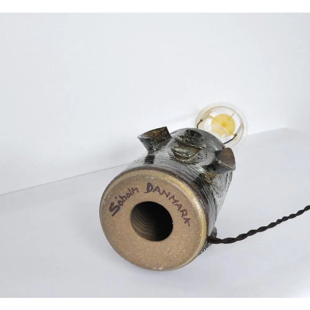 Ceramic Table Lamp with Sculpturel Abstract Expression from Søholm For Sale - Image 10 of 12
