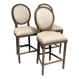 Restoration Hardware Barstools, Set of Three For Sale