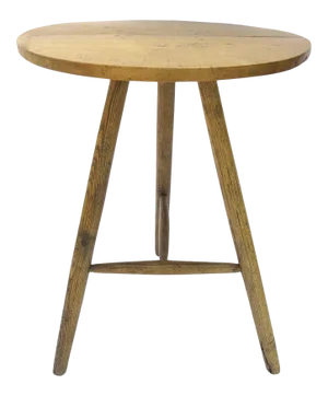 English Oak and Sycamore Three Legged Pub Table