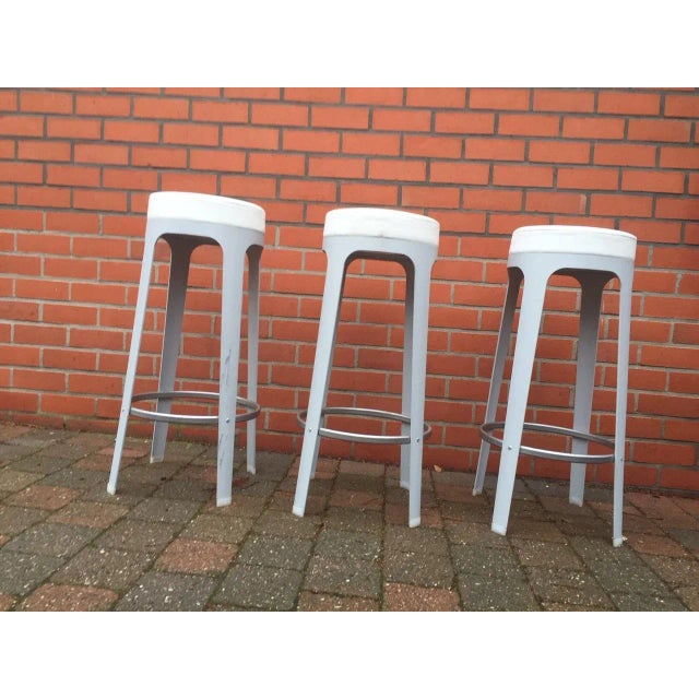 Metal Metal & Leather Stool by Leonardo Rossano for Lapalma, 2000s For Sale - Image 7 of 14