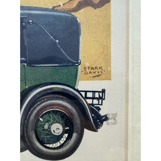 Vintage Lincoln Motor Company advertisement from 1928 featuring a classic luxury automobile beneath an elegant exotic bird...