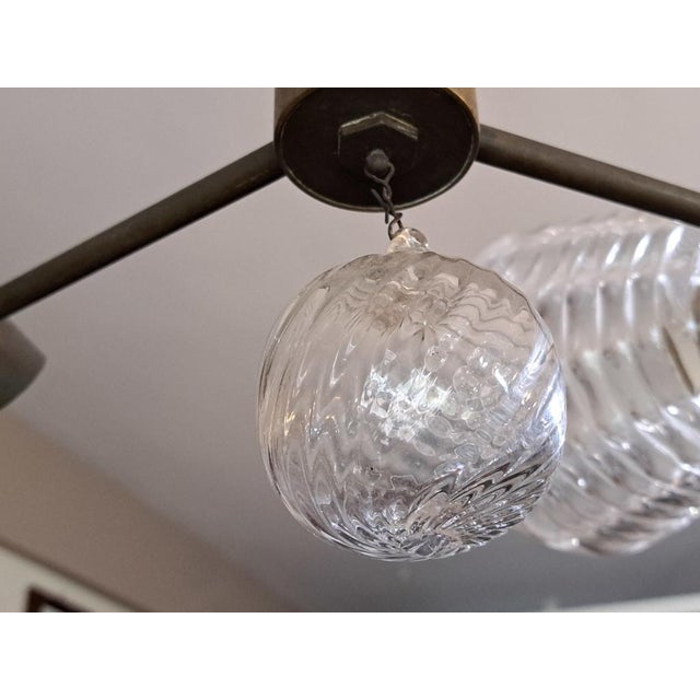 1970s Modern Chandelier in Glass, 1970s For Sale - Image 5 of 8