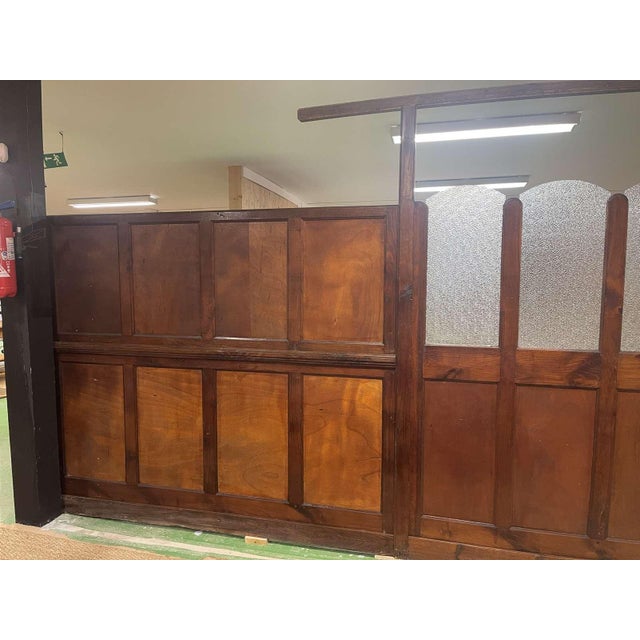 Bistro Partition in Chestnut and Plywood Panels, 1930s For Sale - Image 6 of 18