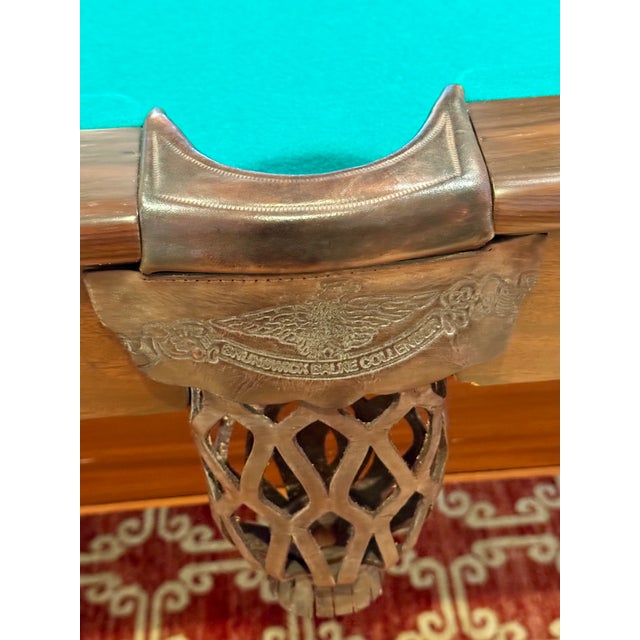 Antique Brunswick Rochester Pool Table Circa 1906 - African Mahogany For Sale - Image 12 of 17