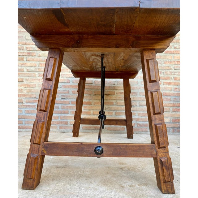 Antique Spanish Oak Work Table, 1800s For Sale - Image 13 of 18