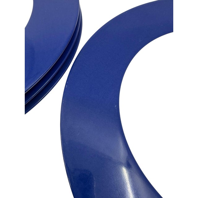 Villeroy & Boch classic blue rim plate chargers 12” plates Code VILNB Signed backside Made in Germany A set of 4 plates