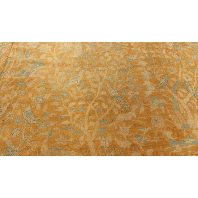 Yellow Antique Indian Rug For Sale - Image 8 of 8