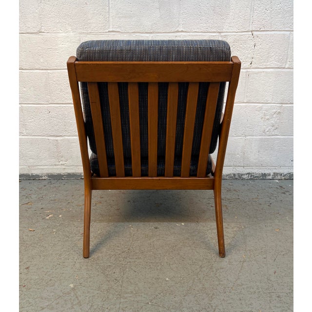 Brown Mid-Century Modern Sculptural Walnut Lounge Chair For Sale - Image 8 of 15
