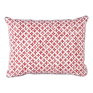 Schumacher Emerson 16" Lumbar Pillow in Red