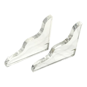 Vintage Chunky Lucite Scalloped Profile Wall Brackets