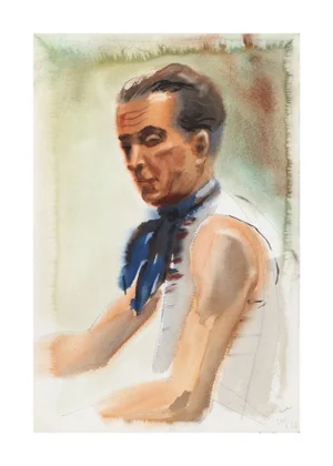 Eve Nethercott "Portrait of Man With Ascot"