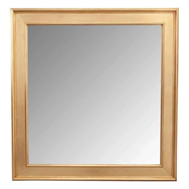 Metal Italian Handmade Reproduction Gold Gilt Cassetta Mirror For Sale - Image 7 of 7