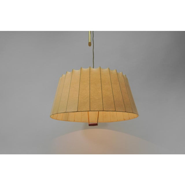 Metal Cocoon Adjustable Hanging Lamp by Münchener Werkstätten, Germany, 1950s For Sale - Image 7 of 14