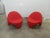 Vintage Fire Engine Red Italian Lounge Chairs - a Pair For Sale - Image 13 of 13