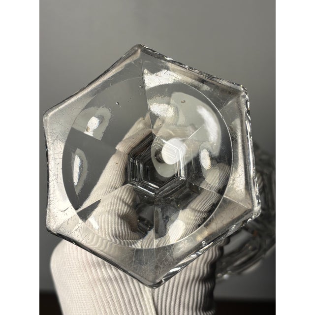 Glass Goblet with Baluster Leg and Leaf Motif from Baccarat, Early 19th Century For Sale - Image 13 of 17