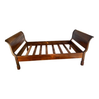 Mid 19th Century Antique Louis Philippe Daybed/Twin Sleigh Bed For Sale