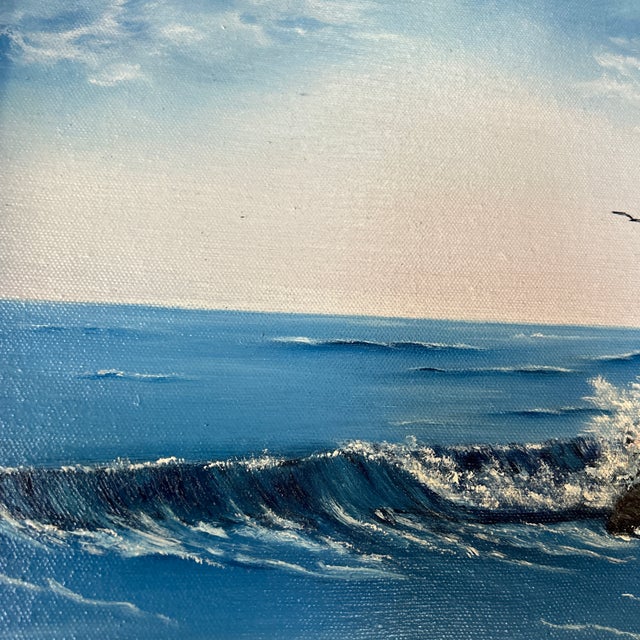 1990’s original “secluded beach” painting on canvas. Signed, dated and framed. Measures 14x11 or 19x16 framed. Check out...