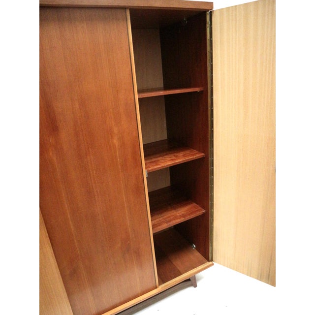 Brown Vintage 3-Door Wardrobe, 1960s For Sale - Image 8 of 9