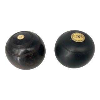 Lawn Bowling Balls Bookends - a Pair For Sale